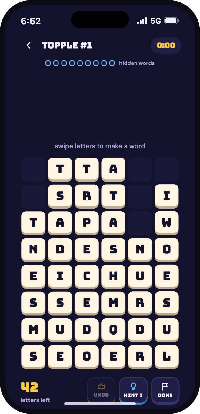 Topple on iPhone